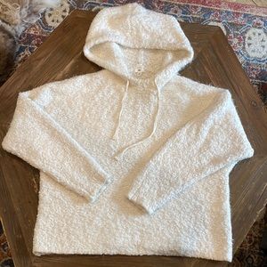 BP Plush Ivory hooded sweater sz XL